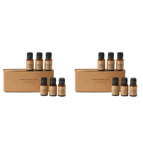 2PK 6pc Pilbeam Living Daily Ritual Essential Oils Set Home Decor
