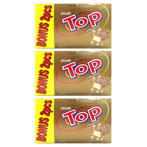 3x 24pc + 2pc Bonus  9g Delfi Top Chocolate Bar Box