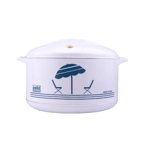 Cello Chef Deluxe 5L Stainless Steel Hot Pot Casserole Food Warmer White