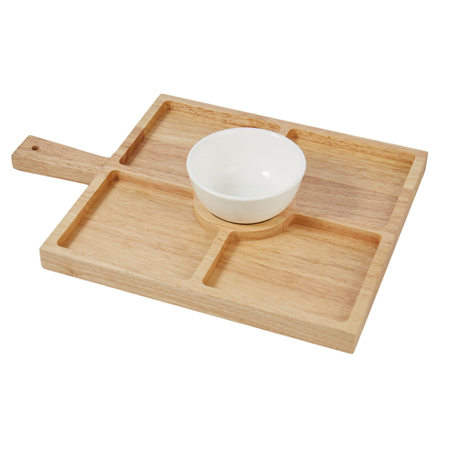 Davis & Waddell Serving Board w/ Ceramic Bowl - Natural
