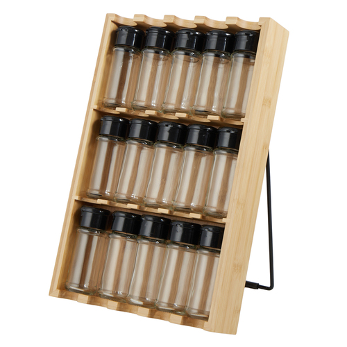 15pc Davis & Waddell Canister Spice Jar w/ Rack Holder 37x24cm - Natural