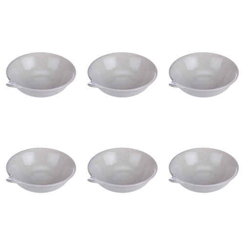 6PK Davis & Waddell Nori Porcelain Bowl W/ Handle 14cm/135ml - Light Grey