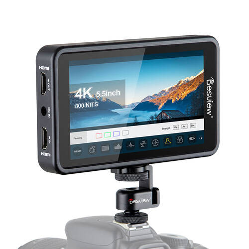 Desview 5.5in Lightweight Touch Screen Monitor w/ LUTs For Camera Black