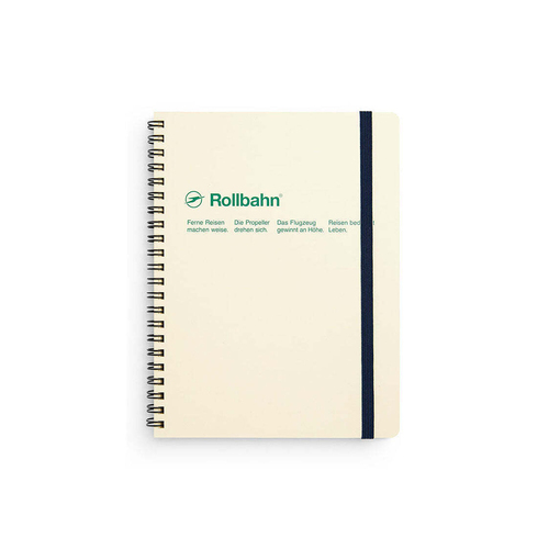 Delfonics  Rollbahn Spiral Bound Notebook Grid A5 Journal - Cream