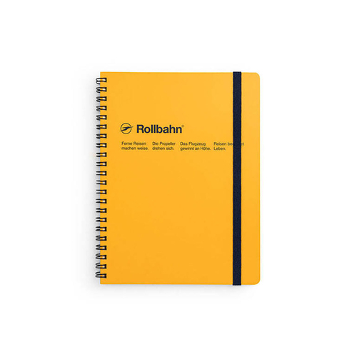 Delfonics  Rollbahn Spiral Bound Notebook Grid A5 Journal - Yellow