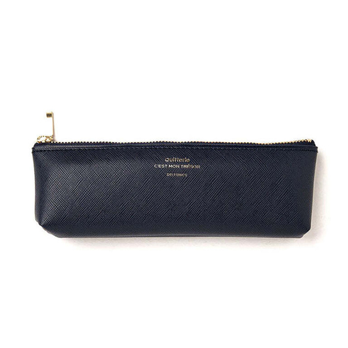 Delfonics Quitterie PVC Pencil Case Storage 19cm - Dark Blue