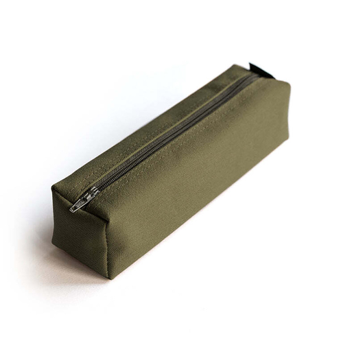 Delfonics Marek Canvas Box Pencil Case 19cm - Olive
