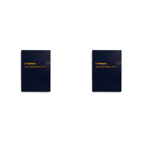 2PK Delfonics 50-Sheets A5 Rollbahn Grid Notepad Dark Blue