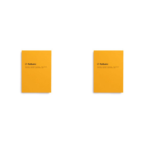 2PK Delfonics 50-Sheets A5 Rollbahn Ruled Notepad Yellow