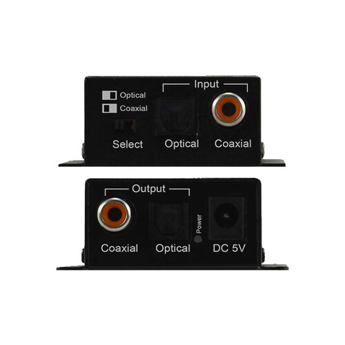DIGITAL AUDIO CONVERTER CONVERTS COAXIAL OR OPTICAL IN