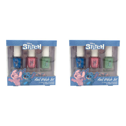 6pc Disney Stitch Nail Polish Kids Pamper Set w/ Nail File