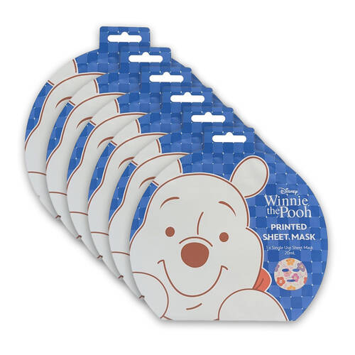 6PK Disney Winnie The Pooh Honey Sheet Mask Pamper Facial/Skincare Kids/Children
