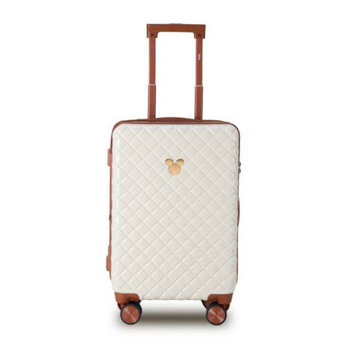 Disney Mickey 54cm Suitcase Luggage Trolley Case - Ivory/Tan