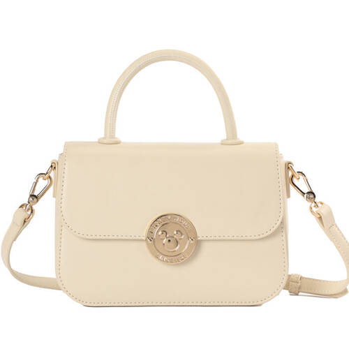 Disney Mickey PU Leather Shoulder Handbag 20x15cm - Beige