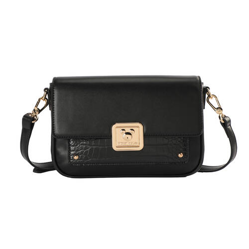 Disney Mickey PU Leather Shoulder Handbag 24x15cm - Black