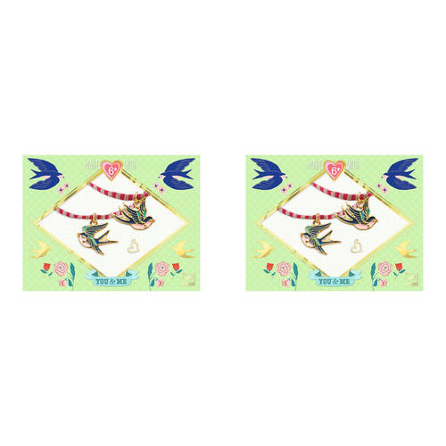 2PK Djeco You & Me Birds Ribbon Set Jewellery DIY Kit 6y+