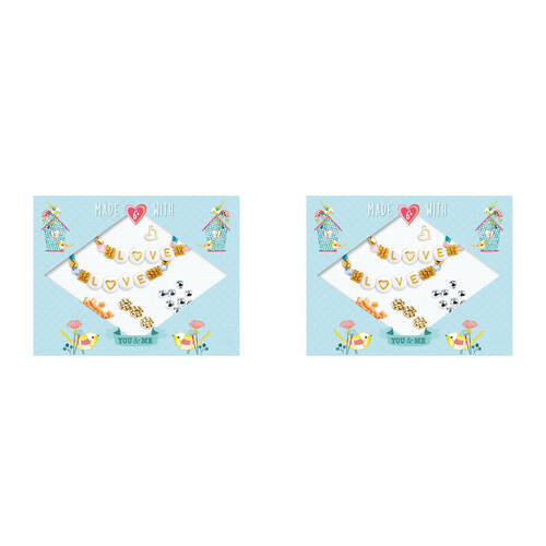 2PK Djeco You & Me Letter Threading Beads Set Jewellery DIY Kit 6y+