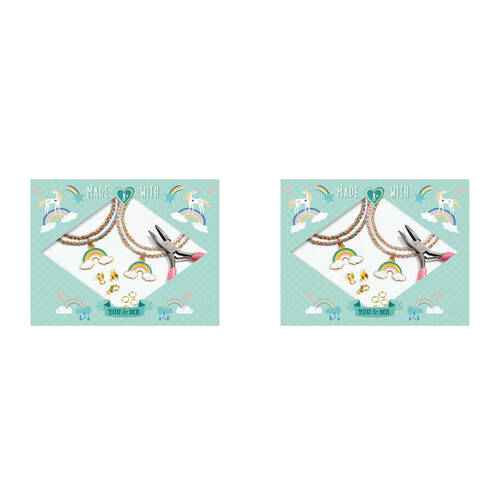 2PK Djeco You & Me Rainbow Kumihimo Beads Set Jewellery DIY Kit 8y+