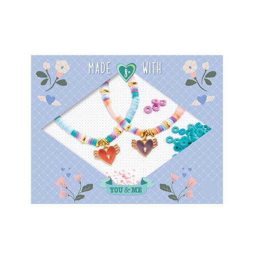 Djeco You & Me Heishi Hearts Beads Set Jewellery DIY Kit 8y+
