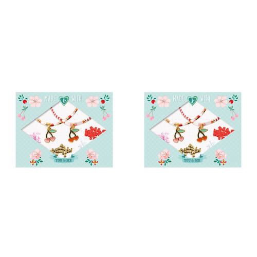 2PK Djeco You & Me Tila & Cherries Beads Set Jewellery DIY Kit 8y+