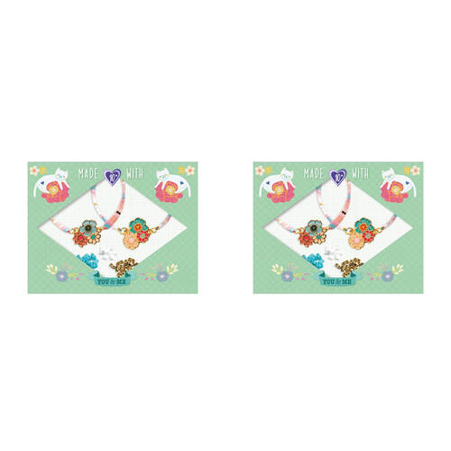 2PK Djeco You & Me Tila & Flowers Beads Set Jewellery DIY Kit 10y+