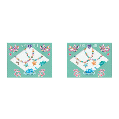 2PK Djeco You & Me Heishi Stars Beads Set Jewellery DIY Kit 10y+