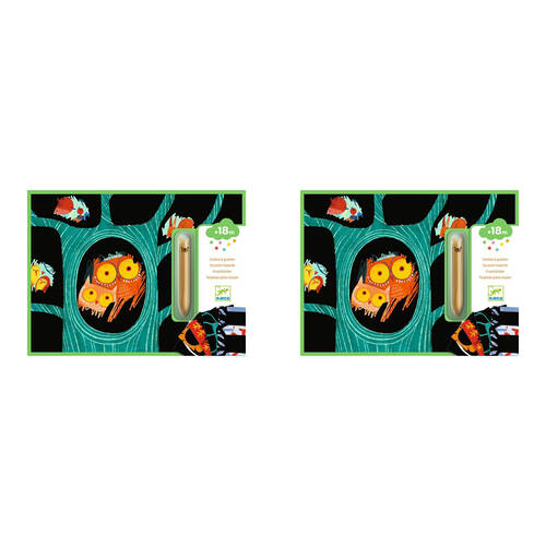 2PK Djeco Learning About Animals Scratch Cards 21x28cm Kids 18m+