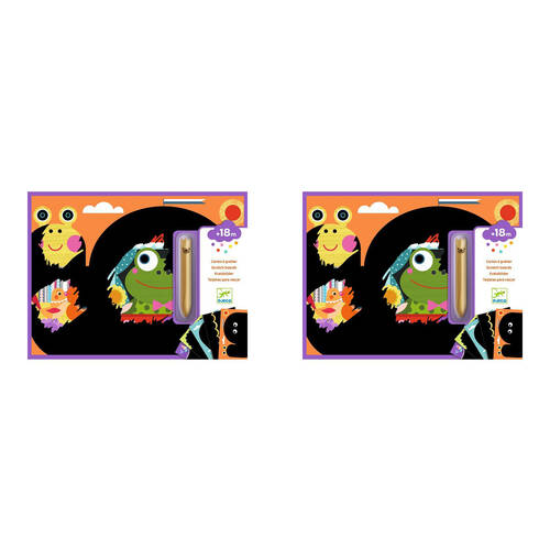 2PK Djeco It is Fun to Discover Scratch Cards 28x21cm Kids 18m+