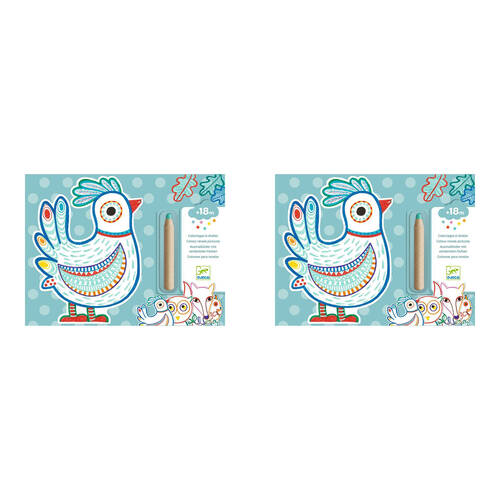 2PK Djeco Forest Friends Colour Reveal Set Kids/Children 18m+