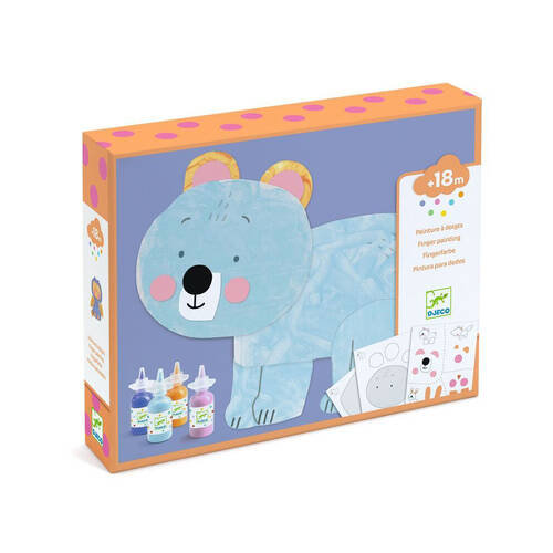Djeco Messy Fun Animal Crafting Kids Painting Set 18m+/21x28cm Multi Coloured