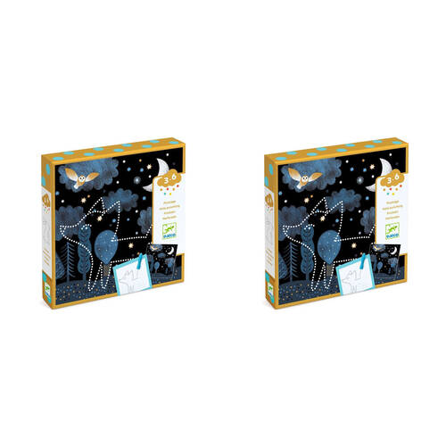 2PK Djeco Image Reveal Piercing Set 20x20cm Kids/Children 3y+