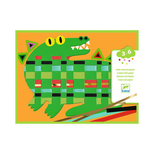 Djeco Animal Create w/ Paper Weaving Activity Set Kids 3y+