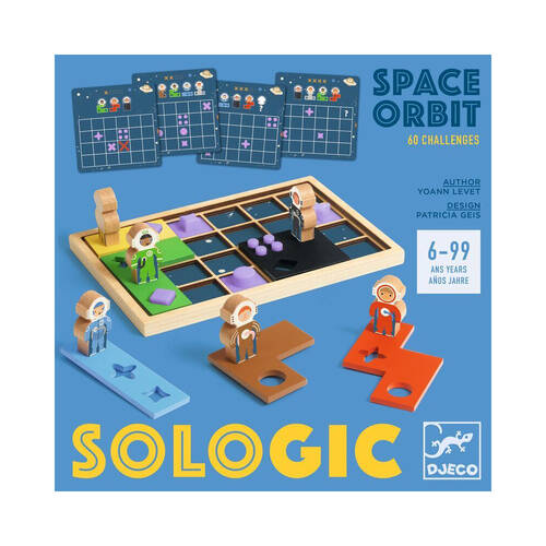 Djeco Space Orbit Sologic w/ 60 Challenges Board Game Set 6y+