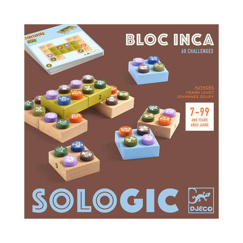 Djeco Bloc Inca Logic w/ 60 Challenges Board Game Set 7y+