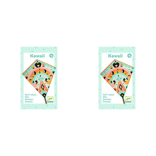 2PK Djeco Kawaii Colourful Flying Kite Kids/Children 5y+