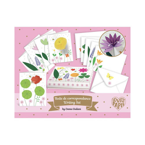 Djeco Emma Correspondence Cards & Envelopes Writing Stationery Set 5y+