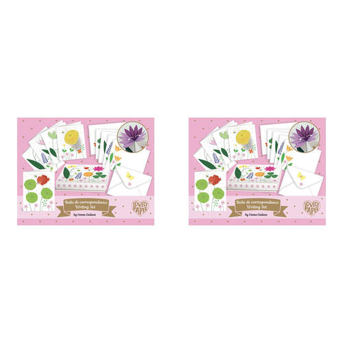 2PK Djeco Emma Correspondence Cards & Envelopes Writing Stationery Set 5y+
