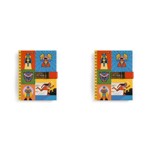 2PK Djeco Ben Notebook w/ Combination Code Lock 15x20cm Kids 8y+