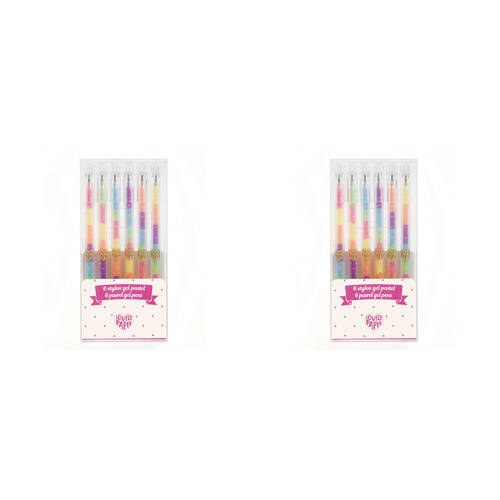 12pc Djeco Pastel Rainbow Gel Pens Kit Kids/Children 4y+