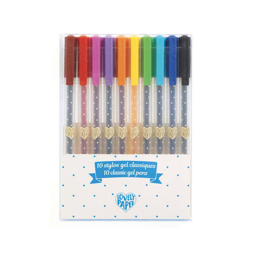 10pc Djeco Classic Colourful Gel Pens Kids/Children 4y+