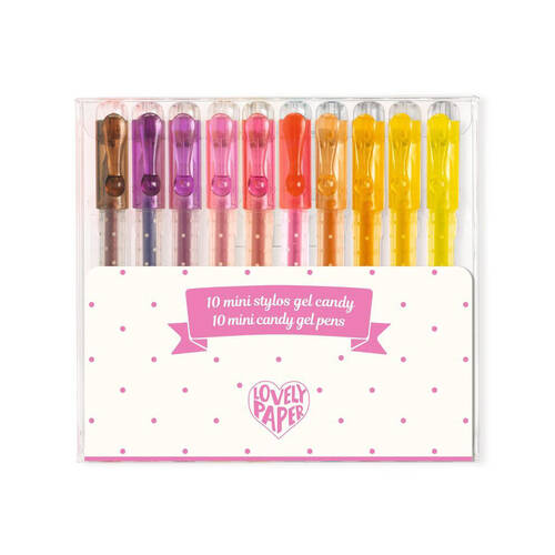 10pc Djeco Coloured Candy Mini Gel Pens Kids/Children 5y+