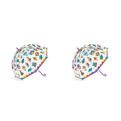2PK Djeco Pop Rainbow Child Manual Dome Umbrella PVC 67.5cm 3y+