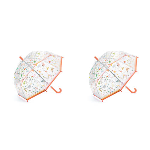2PK Djeco Small Lightness Child Manual Dome Umbrella PVC 67.5cm 3y+