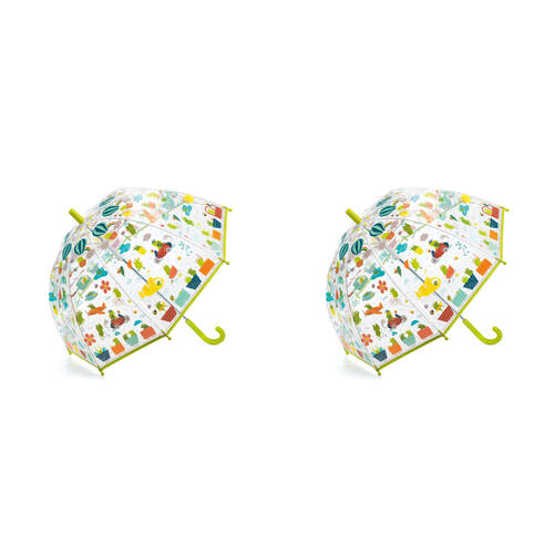 2PK Djeco Froglets Child Manual Dome Umbrella PVC 67.5cm 3y+