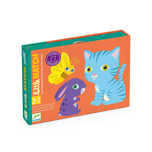 Djeco Little Match Animal Shape/Colour Matching Card Game Toddler 2.5y+