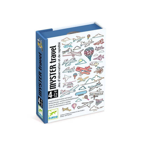 Djeco Kids Mystery Travel Observation & Speed Card Game 4y+ Multi Coloured