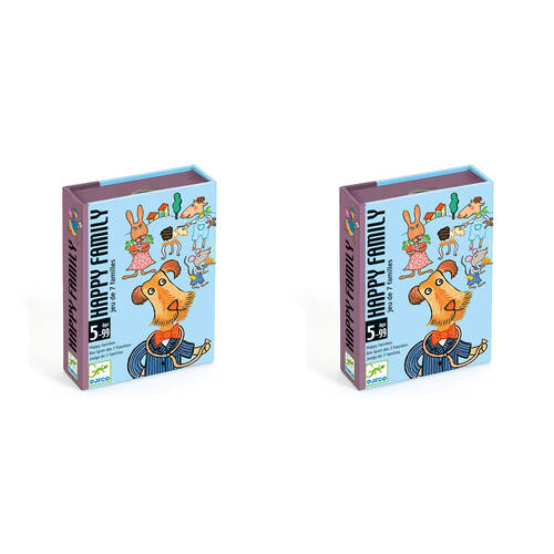 2PK Djeco Happy Family Card Game Kids/Children Play 5y+