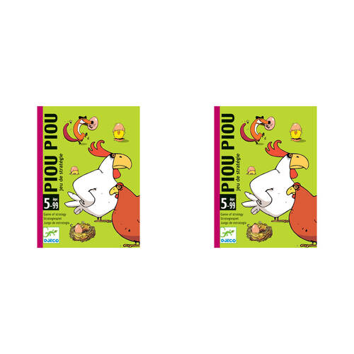 2PK Djeco Piou Piou Tactical Card Game Kids/Children Play 5y+