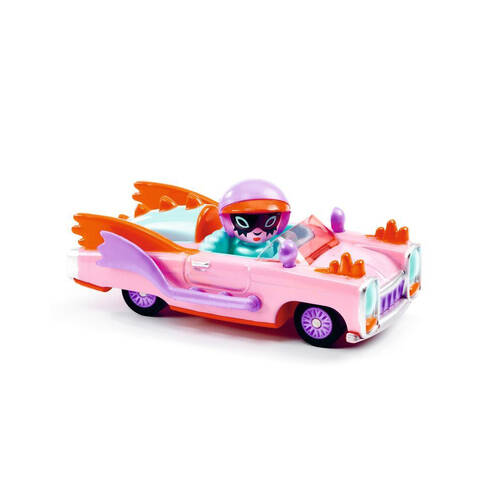 Djeco Pink Lady Crazy Motors Kids Miniature Toy Car 3y+/8x4x3cm Pink/Purple