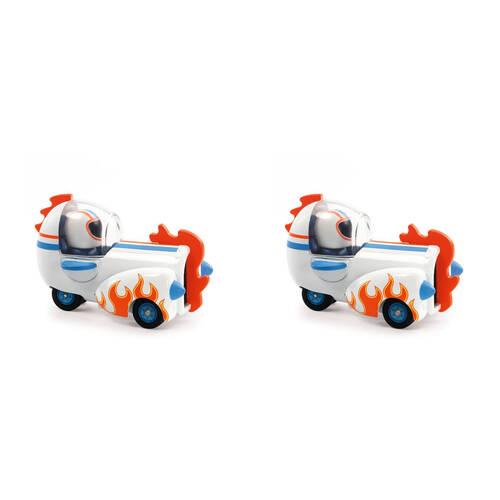 2PK Djeco Astro Rocket Crazy Motors 4x7cm Kids Play Toy 3y+